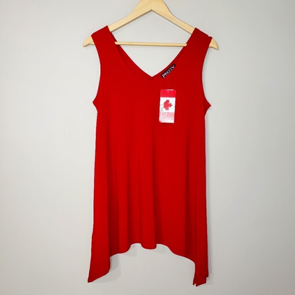 Pretty Woman NWT Medium Red Sleeveless Tunic